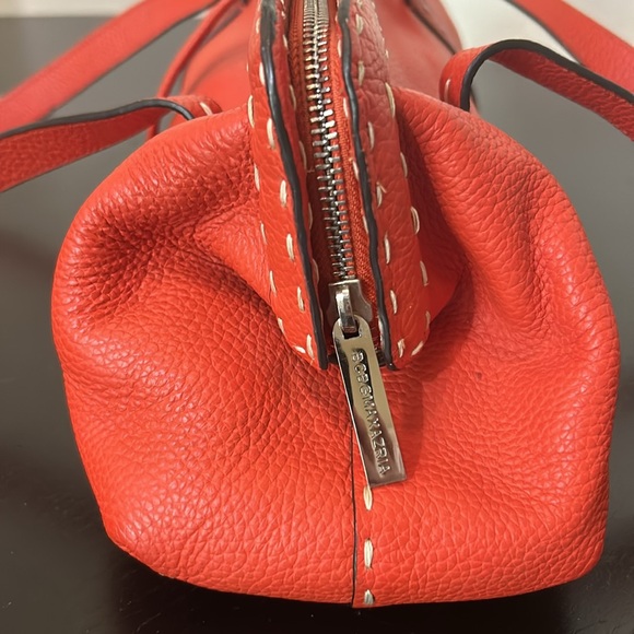 BCBGMaxAzria Contrast Stitching Leather Shoulder Bag - Picture 12 of 16